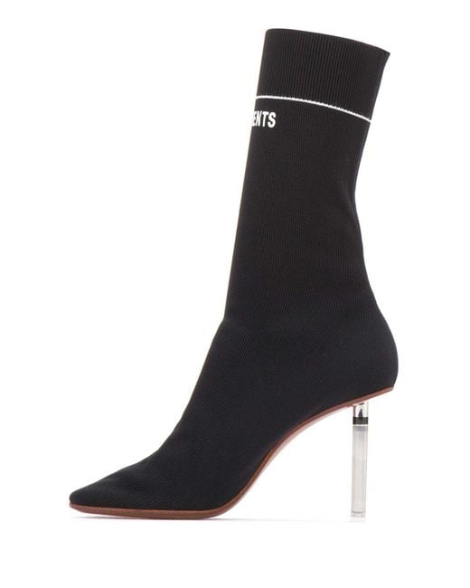 Vetements Black Knitted Hosiery Boots