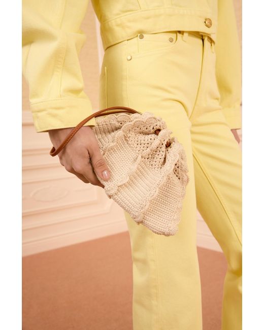 Ulla Johnson Natural Adria Small Crochet Crossbody
