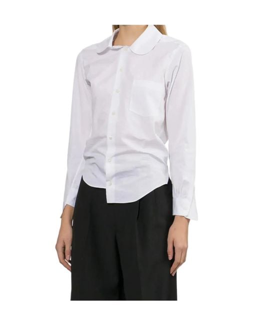 Junya Watanabe White Peter Pan Collar Pocket Shirt