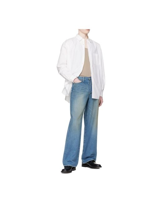 Ssstein Blue Loose Jeans for men