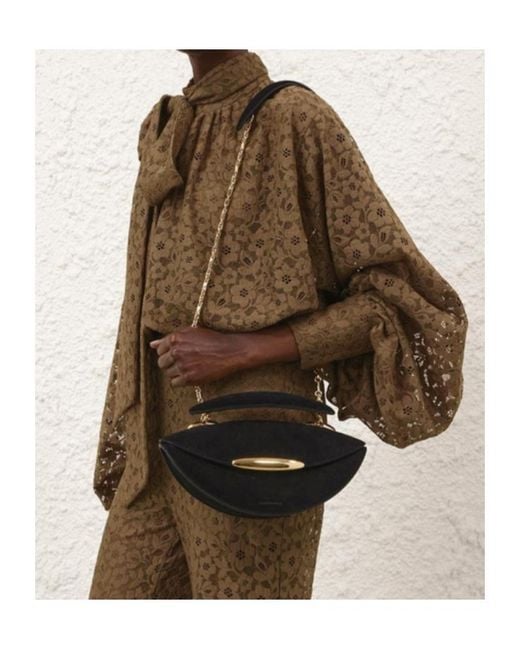 Zimmermann Black Wavelength Top Handle Shoulder Bag