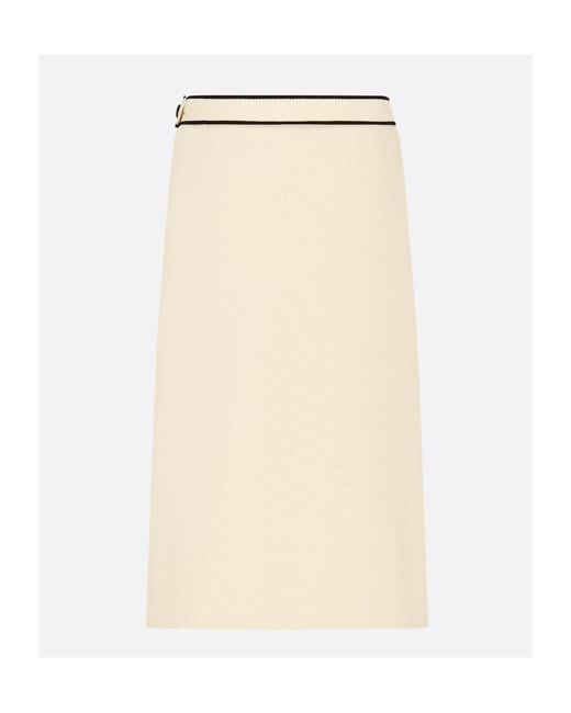 Dior Natural Mid-Length Flared Skirt