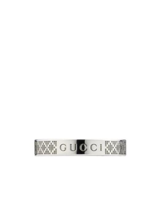 Gucci White Diamante Thin Ring