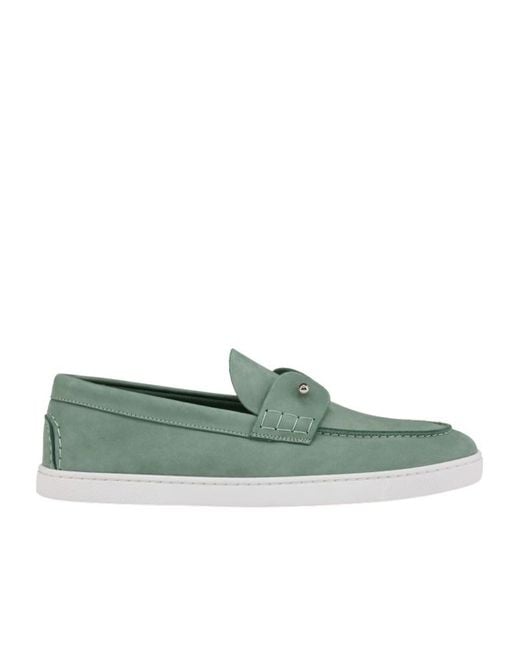 Christian Louboutin Green Chambeliboat Slip-On Loafers for men