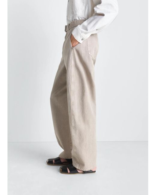 Lemaire White Twisted Belted Jeans for men