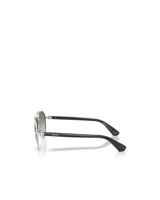 Burberry Metallic Eyewear Pilot Frame Sunglasses for men