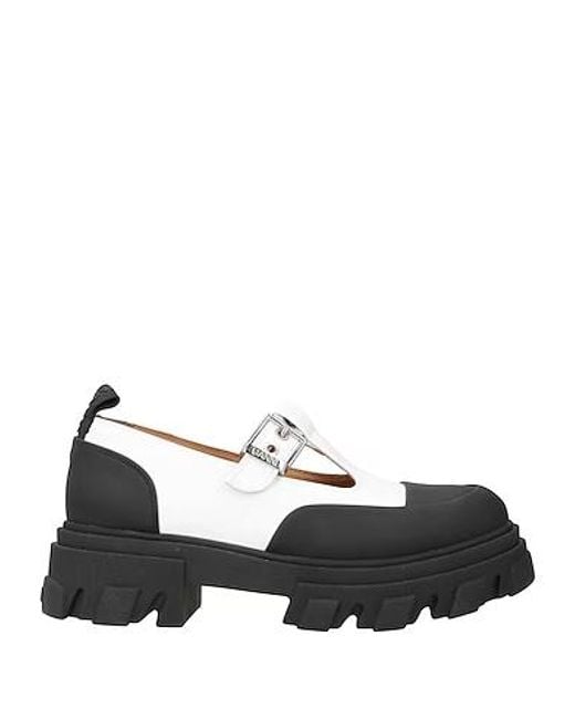 Ganni Black Two-Tone T-Strap Sandals