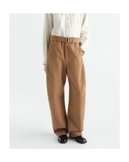 Lemaire Natural Twisted Belted Pants for men
