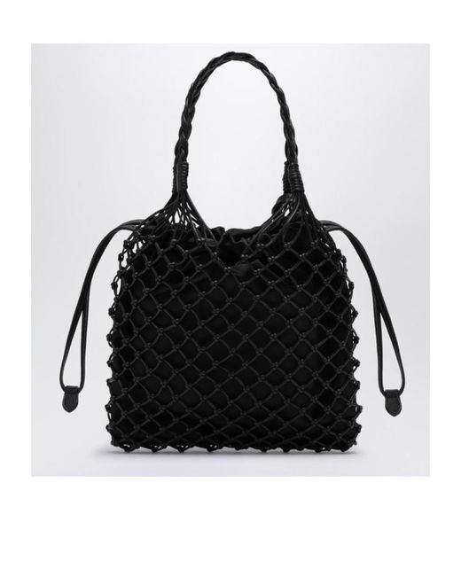 Moschino Black Handbag With Woven Handle