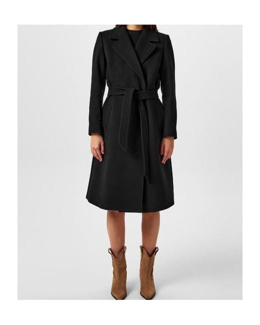 Barbour Black Clodagh Wool Trench Coat