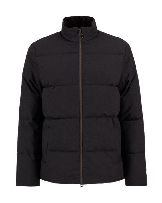 Barbour Black Quilted Zip-Up Jacket for men
