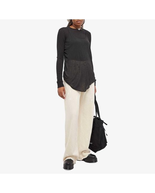 R13 White D'Arcy Paint-Splatter High Waist Wide-Leg Jeans