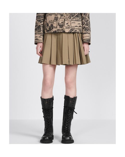 Dior Natural Pleated Short Skirt