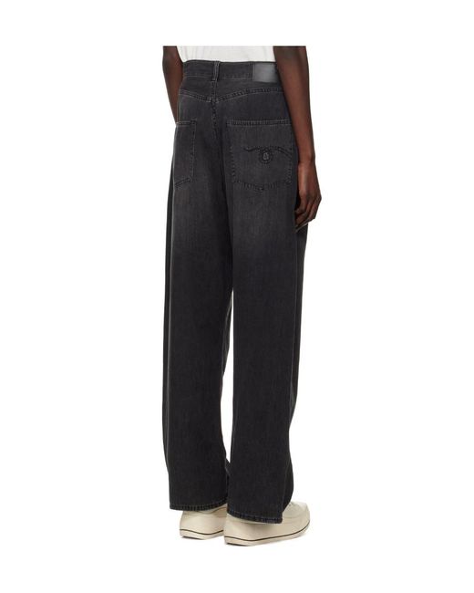 R13 Black Wide-Legged Jeans