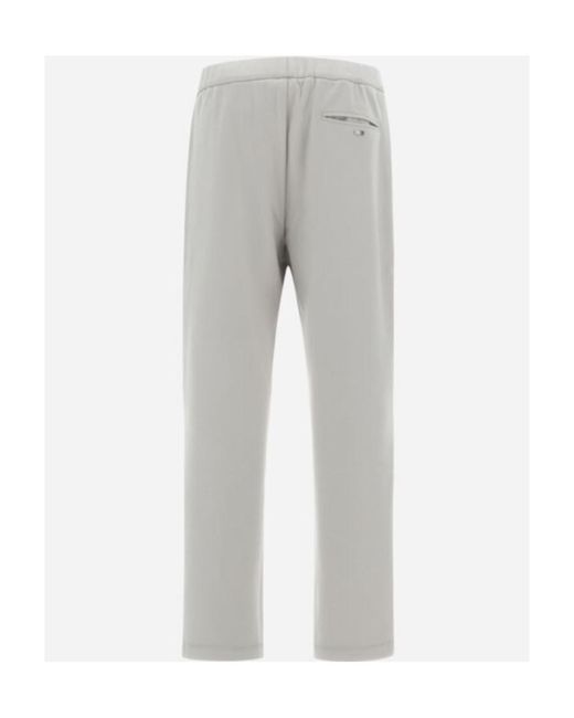 Herno Gray Drawstring Straight-Leg Trousers for men