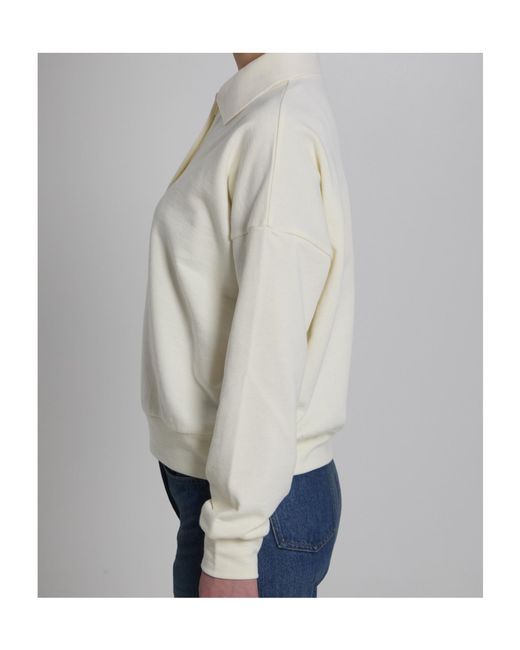 The Row Gray Corzas Polo Sweatshirt