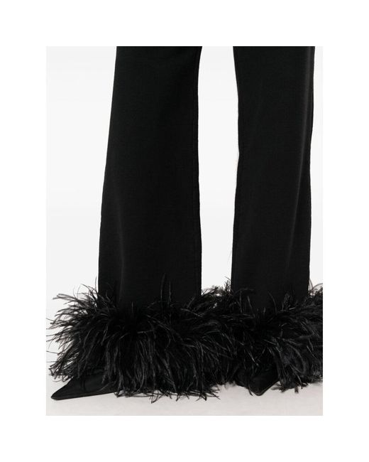 Prada Black Fluff-Edge Trousers