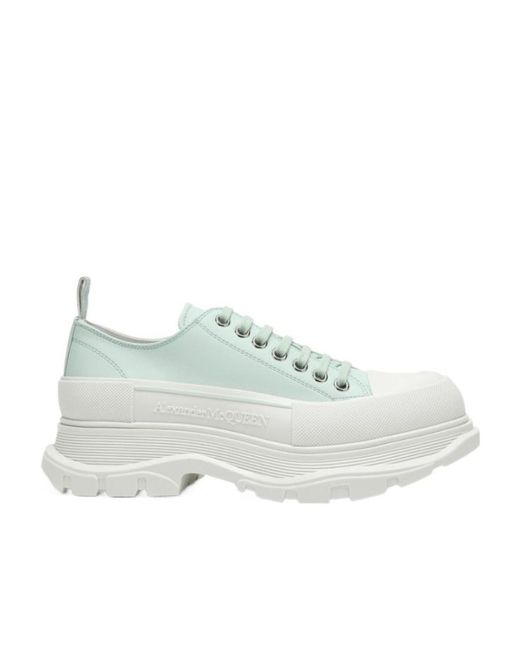 McQueen White Tread Slick Low-Top Sneakers for men