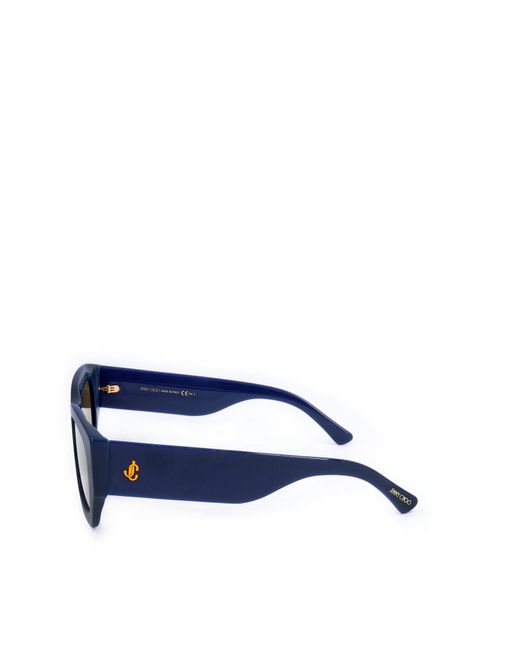 Jimmy Choo Blue Rectangular Sunglasses