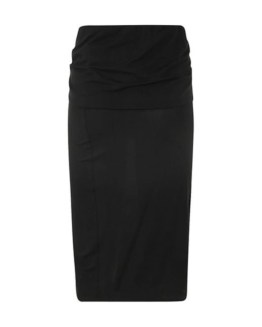Magda Butrym Black Floral-Appliqué Skirt