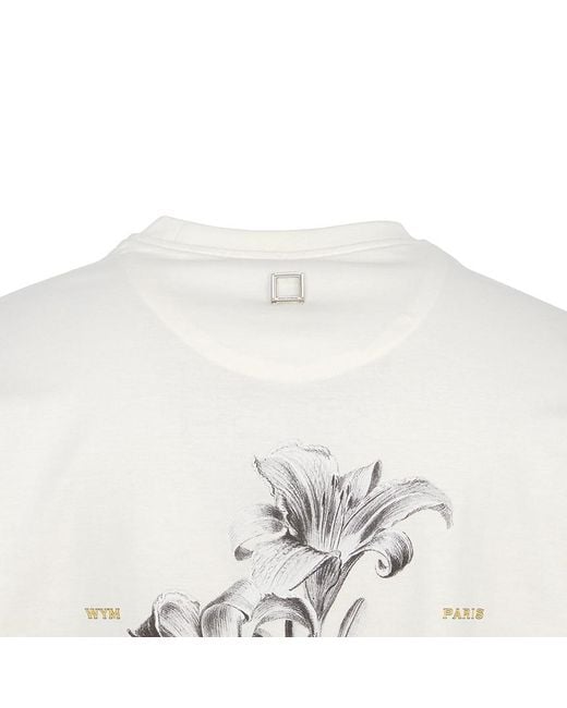 Wooyoungmi White Logo Crew Neck T-Shirt for men
