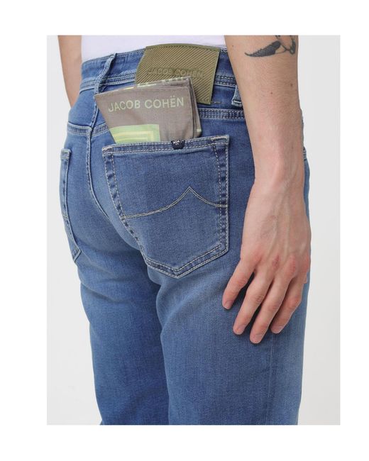 Jacob Cohen Blue Slim-Fit Trousers for men