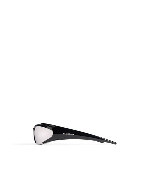Balenciaga White Eyewear Rectangular Frame Sunglasses for men