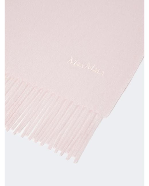 Max Mara Pink Baci Fringed Scarf