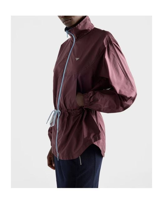 Prada Purple Re-Nylon Drawstring-Waist Jacket