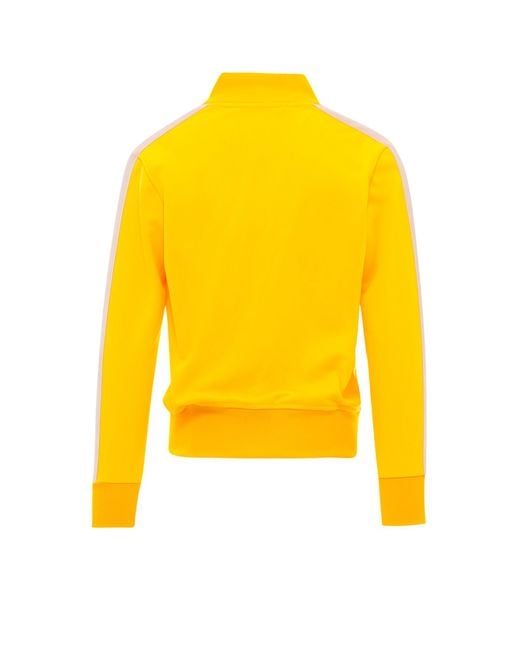 Palm Angels Yellow Stripe-Detail Zip-Up Track Jacket for men