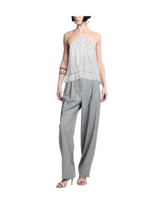 Isabel Marant White Sleeveless Solid-Color Top
