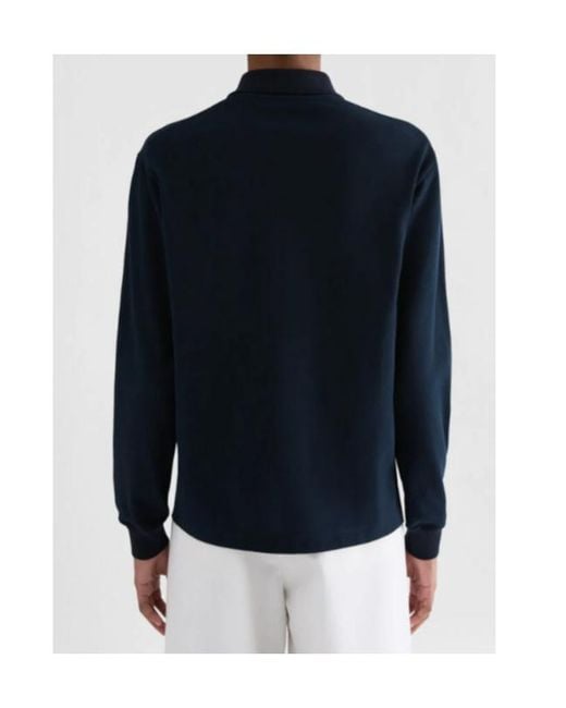 Jil Sander Blue Cotton Piquet Polo T-Shirt