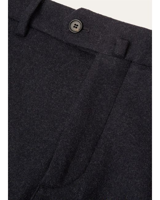 Loro Piana Blue Novalis Belt-Loop Casual Pants for men