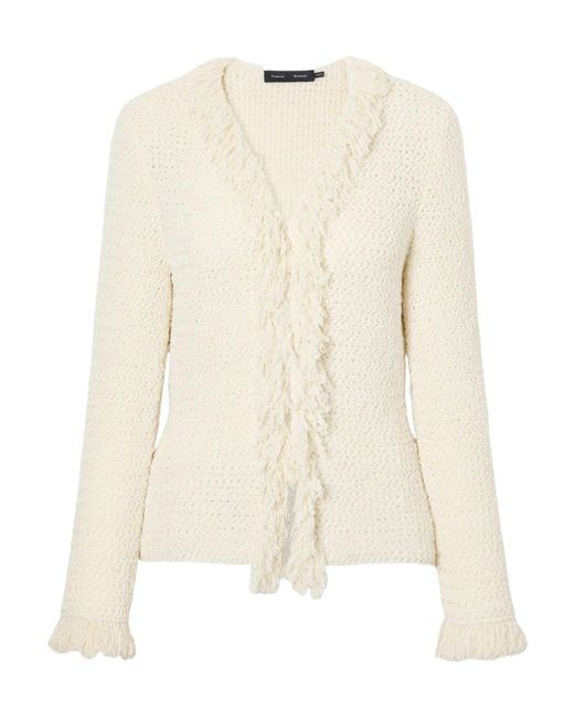 Proenza Schouler Natural Nilo Fringed Blouse