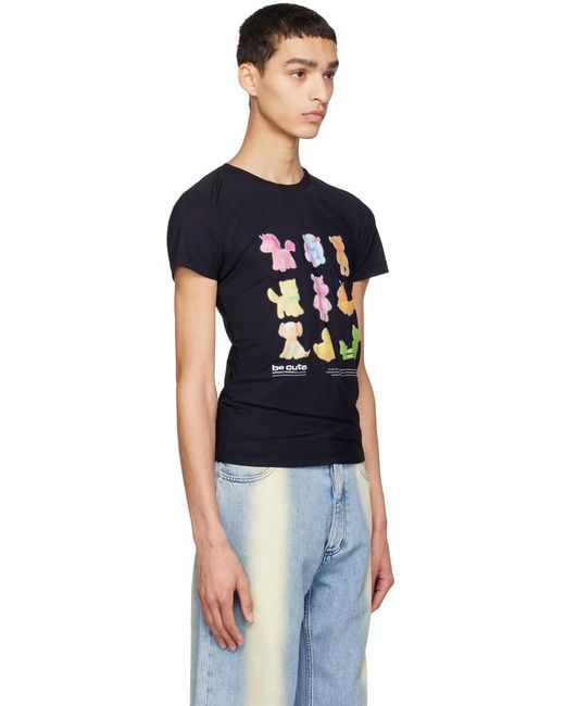 Eytys Black Be Cute Graphic T-Shirt for men