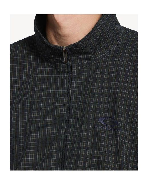 Balenciaga Blue Tailored Checkered Zip-Up Jacket for men