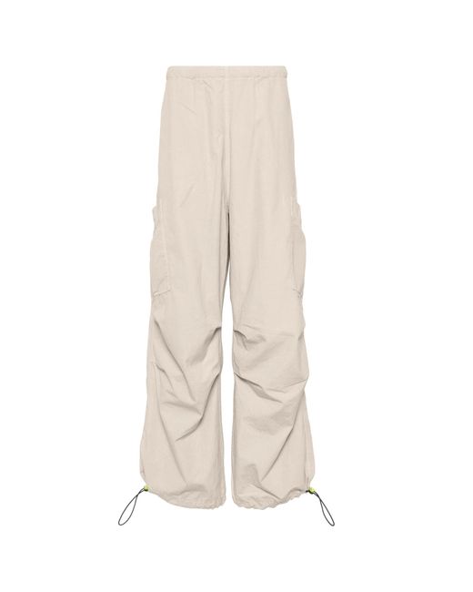 Barrow Natural Panelled Cotton Wide-Leg Trousers for men