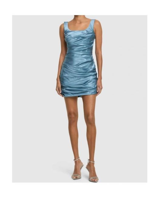 GIUSEPPE DI MORABITO Blue Pendulous Mini Dress