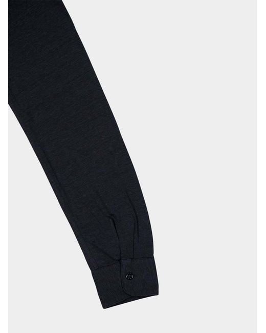 Majestic Filatures Blue Stretch-Linen Shirt for men
