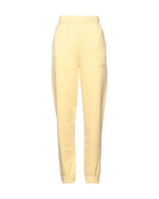 Ganni Yellow Plain Colour Sweatpants