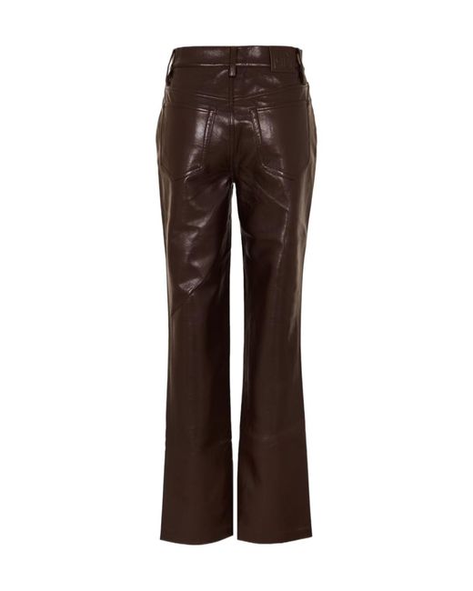 Anine Bing Brown Leather Trousers