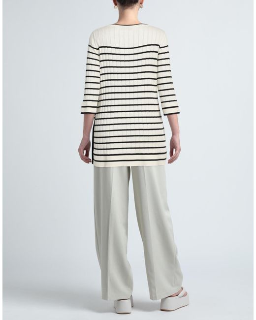 MAX&Co. White Striped Knitted Jumper