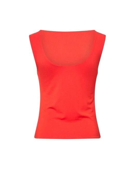 Rag & Bone Red Sleeveless Top