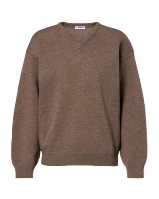 Jil Sander Brown Wool-Blend Sweater