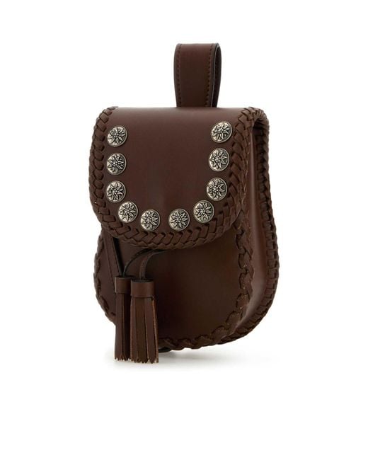 Prada Brown Leather Cross Body Bag