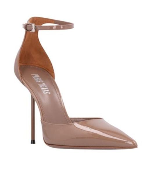 Paris Texas Pink 105Mm Lidia Ankle-Strap Patent-Leather Pumps