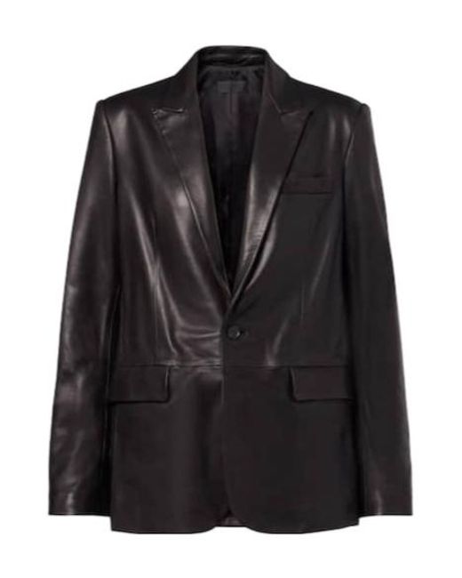 Nili Lotan Black Suit Leather Jacket