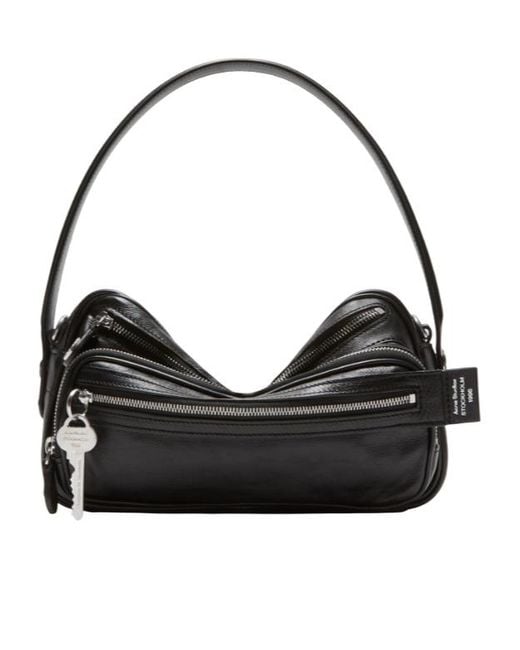 Acne Black Camero Party Multi-Pocket Shoulder Bag