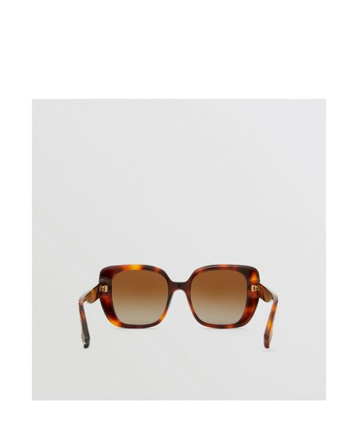 Burberry Multicolor Tortoiseshell Oversized Square-Frame Sunglasses