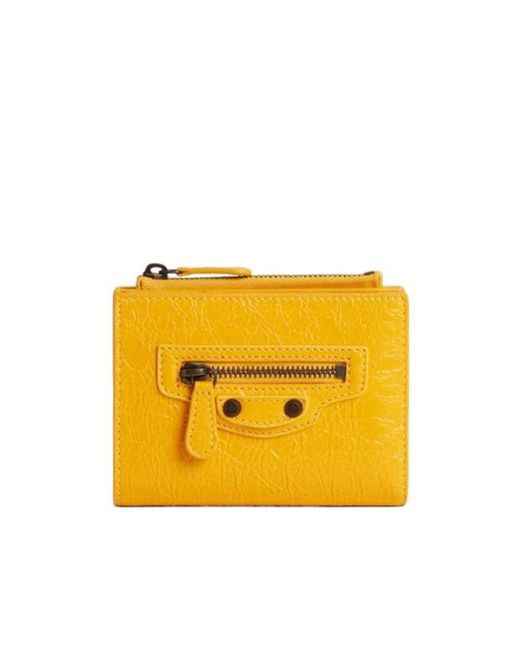 Balenciaga Yellow Le City Bifold Wallet